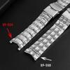 Per Casio EF-550 EF-524 Cinturino per Orologio in Acciaio Inossidabile 22mm Argento Cinturino Fibbia Déployante Bracciale Cinturino in Metallo Catena per Orologio da Uomo