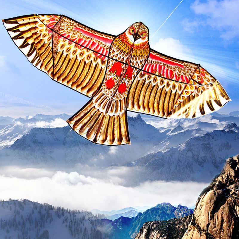 1.1m Eagle Kite Large Eagle Flying Bird Kites Children Gift Family Trips Garden Outdoor Sports DIY Toy