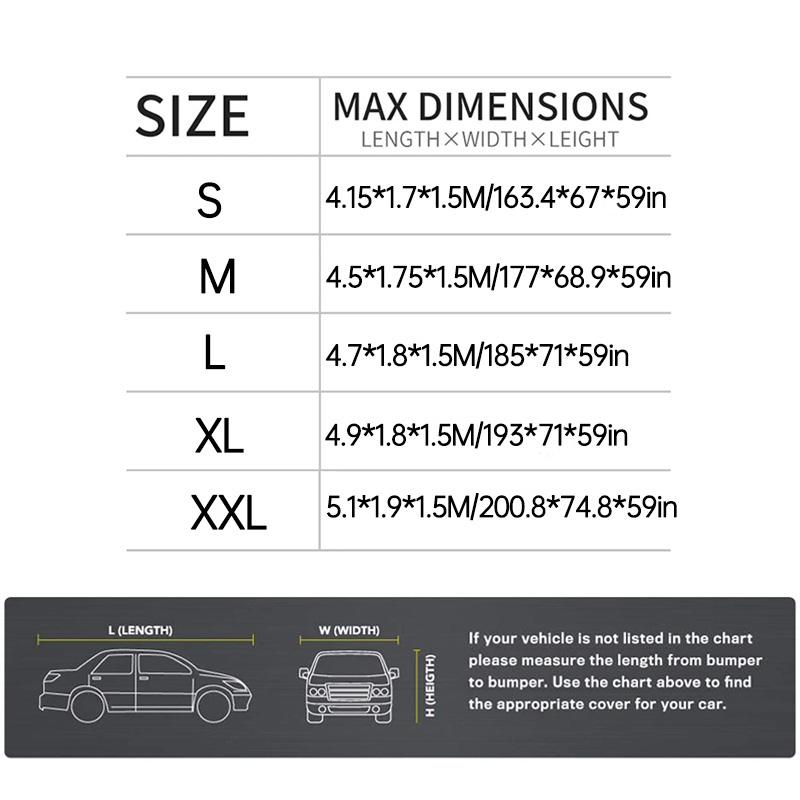 

190T всесезонный полный автомобильный чехол для улицы и дома с защитой от ультрафиолета, солнца, тепла, защиты от пыли и царапин, автомобильный комплект S