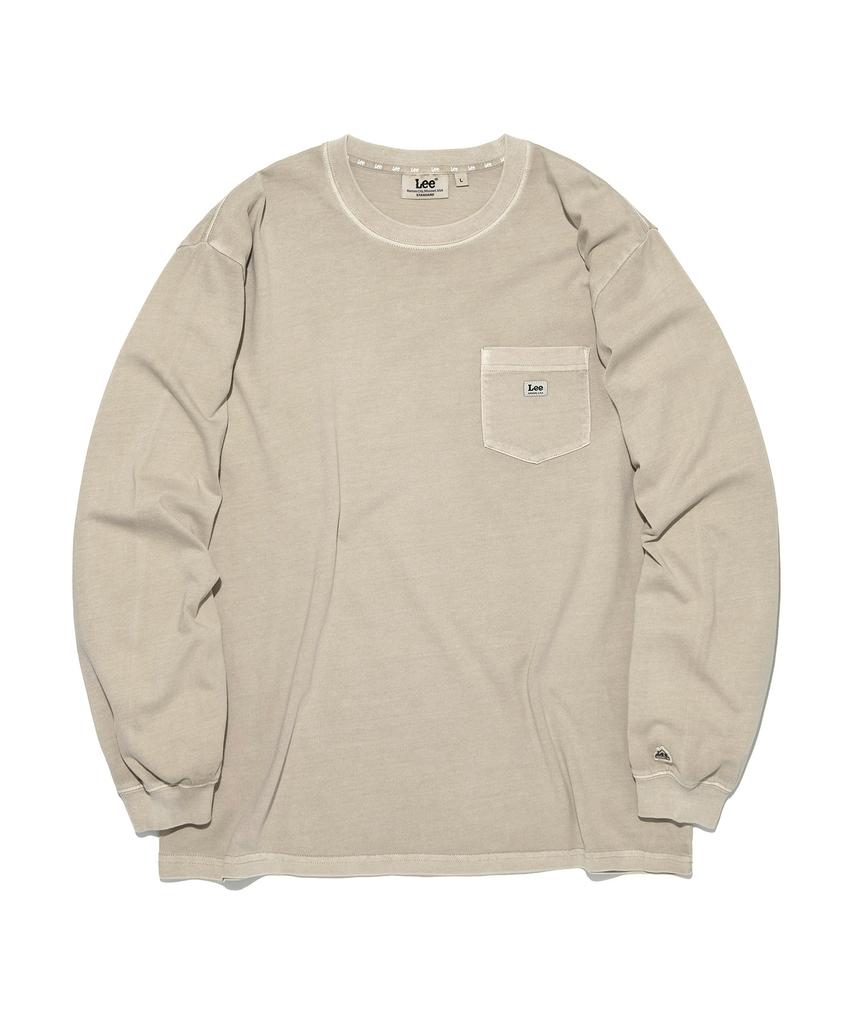 LEE Dyed Label Long Sleeve T-Shirt Pigment Gray