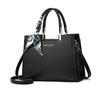 NICOLE & DORIS Women's Large Capacity Divided Handbag, Waterproof, Crossbody Bag with Scarf, 2-Way Shoulder Bag, Self-Standing, PU Leather with