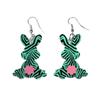Easter Acrylic Rabbit & Carrot Dangle Earrings for Women - Cute Cartoon Design