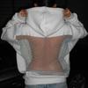 Hooded Harajuku Sweatshirt Women Autumn Trend Backless ShinyThrea Mesh Patchwork Casual Street Hipster Pulloverr