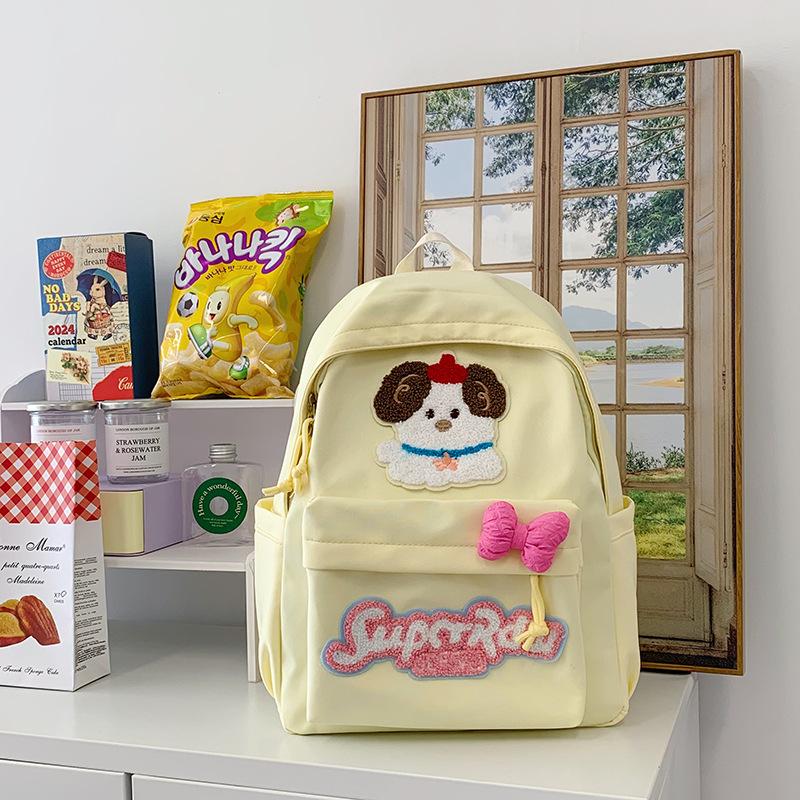 New student large-capacity schoolbag female cartoon backpack student express new cute puppy fresh backpack female