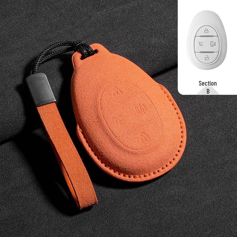 Jihu Kaola Suede Car Key Cover with Buckle