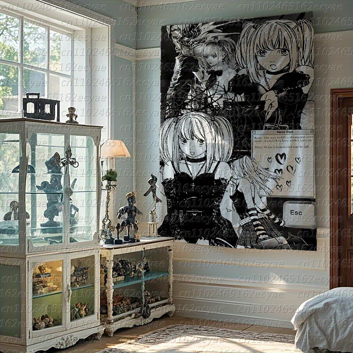 

Death Note MisaMisa Pattern Tapestry Decorative Wall Hanging used as Photo Background Props for Home Decoration Living Room 74x94cm(29x37in)