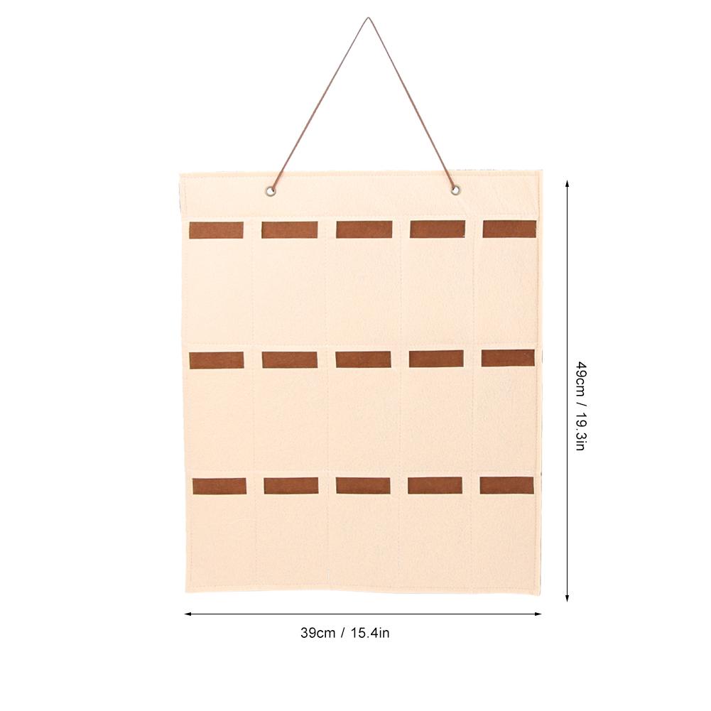 15 Fächer Haushalt Filz Sonnenbrillen Organizer Aufbewahrungstasche Brillenbehälter Wandhängetasche