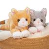 Simulation Kawaii Cat Plush Toy Soft Stuffed Kittens Cute Animal Doll For Girls Boys Kids Plushies For Christmas Birthday Gift