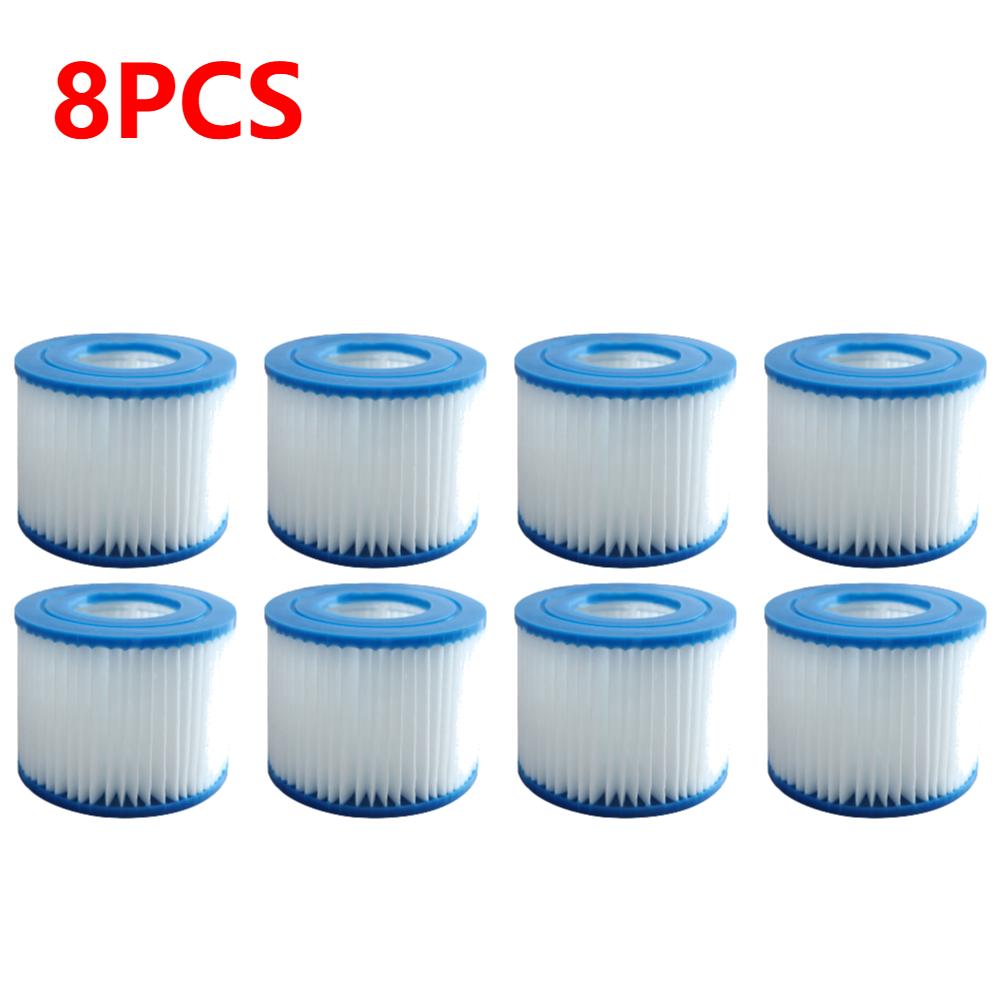 1-10pcs Pool Water Filter Cartridges Type VI Spa Filter Cartridge Soft Rubber Ends Pool Filter for Most Inflatable Hot Tub