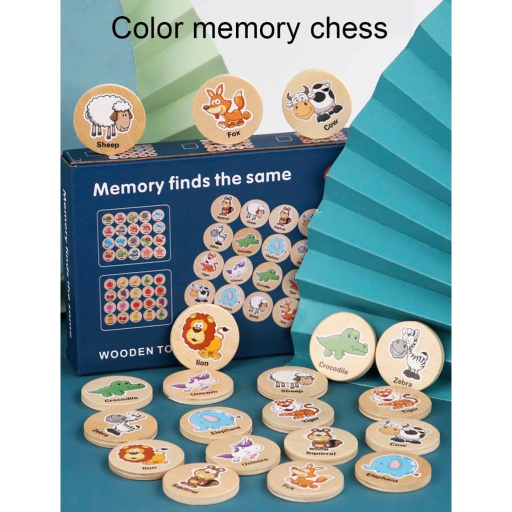 Find The Same Pattern Puzzle Game Baby Wooden Educational Toys for Children Kids Cartoon Memory Chess Logic Thinking Training