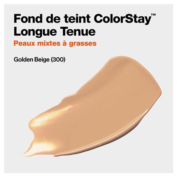 Fond de teint - REVLON - n°300 Golden Beige - Longue Tenue - Fini Mat - Peaux Mixtes à Grasses