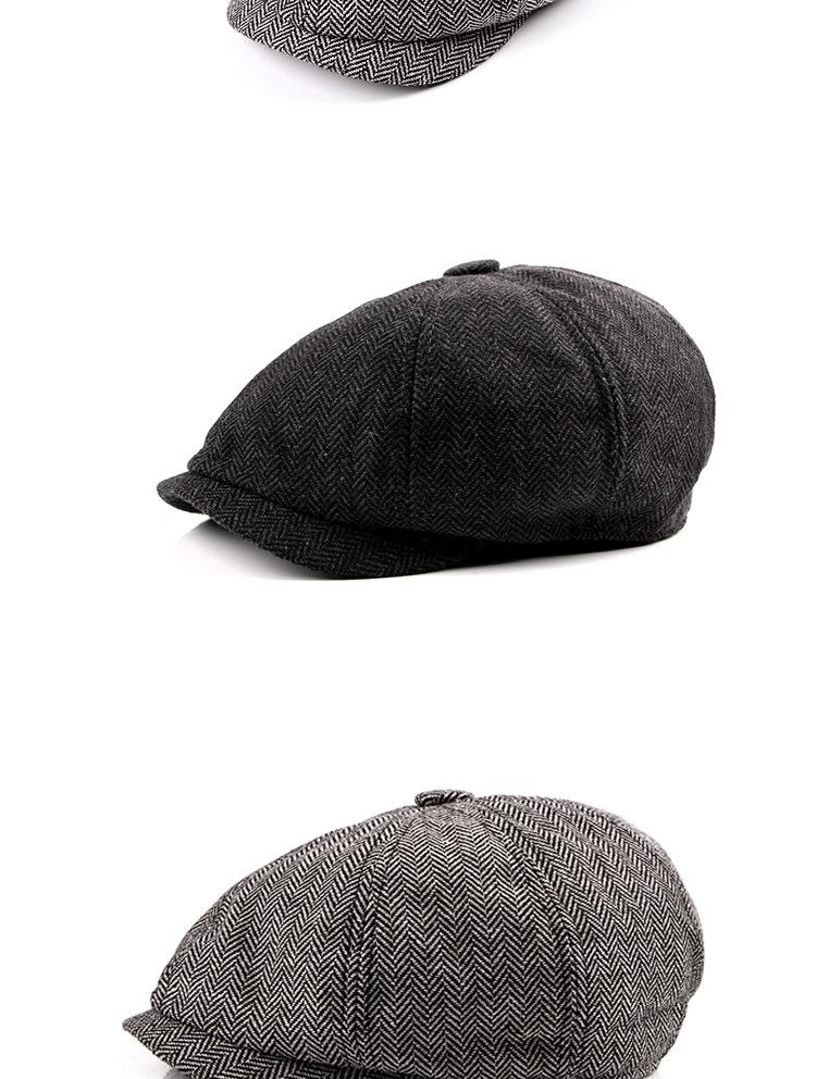 Men's & Women's Retro Plaid Octagonal Cap - British Style Duckbill Beret for Spring & Autumn
