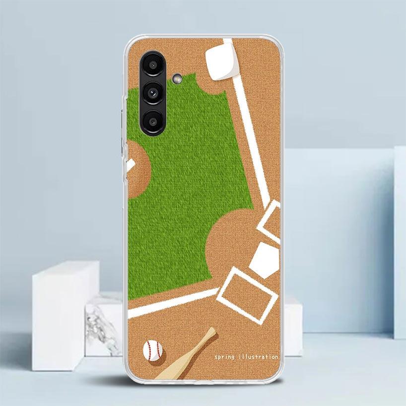 Baseball Sport Cover for Samsung Galaxy A17 A37 A57 A16 A26 A36 A56 A15 A14 A55 Phone Case A13 A53 A25 A35 A24 A34 A23 A33 Galax