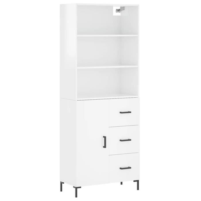 VidaXL Highboard White 69.5x34x180 Cm Engineered Wood 3198337