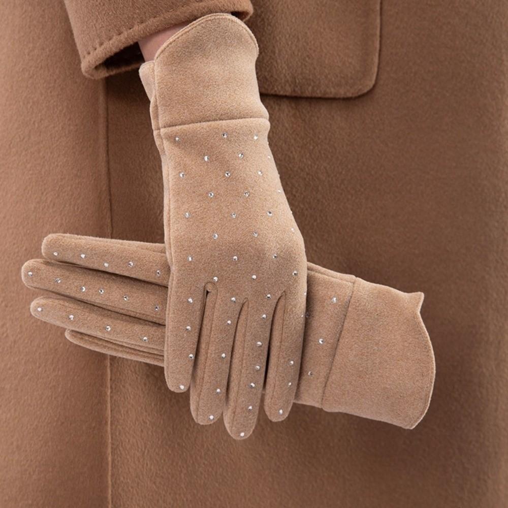 Fleece Lined Winter Gloves Touchscreen Women's Gloves Fashion Cycling Gloves Winter