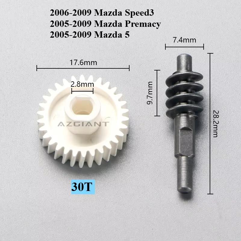 For Mazda 5 Premacy Speed3 Automatic Folding Rear View Side Mirror Motor Actuator Assy&gear Set 30T/48T Car Accessories