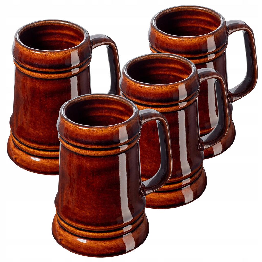 KADAX Bierkrug 500ml Groß Steinzeug Geschenk