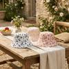 Double Sided Floral Print Bucket Hat Wide Brim Sun Hat Versatile Basin Cap  Spring