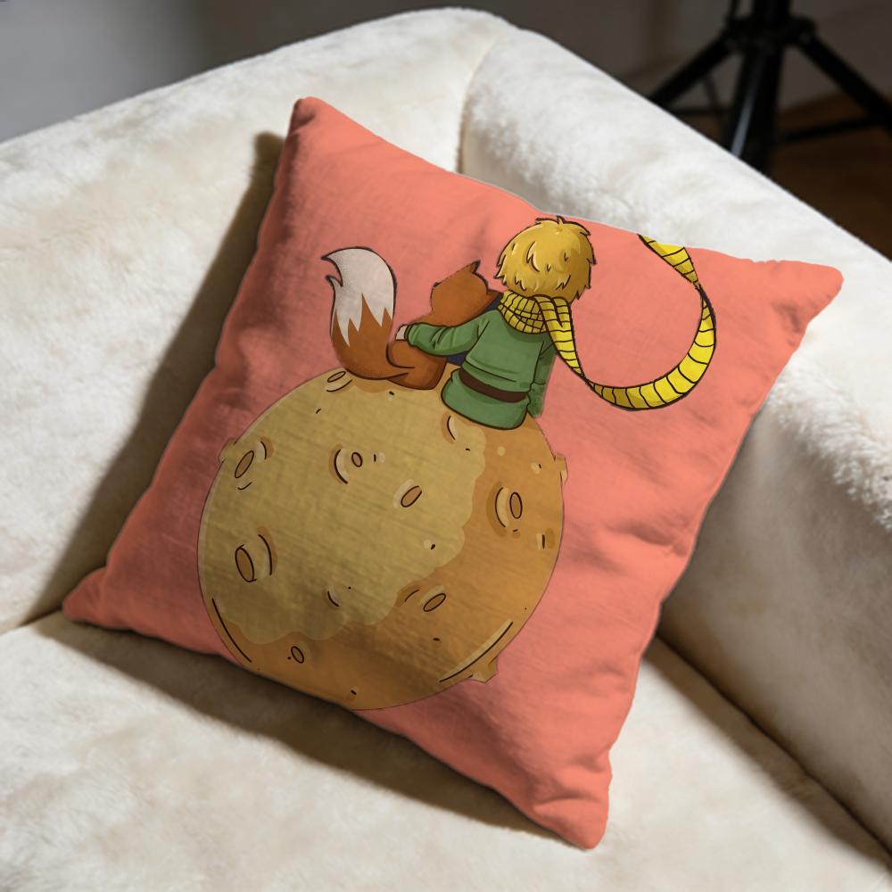 Trendy TThe Little Princeing Cushion Cover Soft Decorative Pillow Case Suitable for Bedroom Sofa Car Travel Use