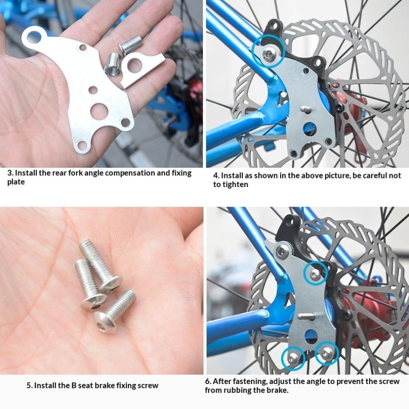 Bike Disc Brake Adapter Mountain Bike Frame V Brake Mounting Converter Road Bike Rear Wheel Heavy Duty Conversion Accessories