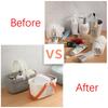 Nordic Storage Basket With Handle Cosmetic Storage Box Bathroom Bathing Basket Household Makeup Kitchen Large Storage Container