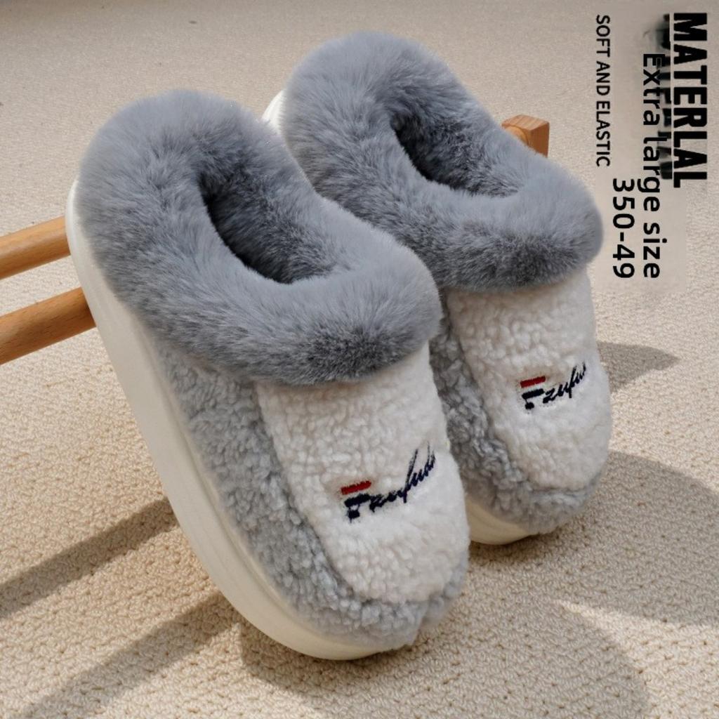 Cotton Mens Bag Slippers And Winter Plus Size Couple Indoor Living Students Wear Warm Plush Slippers For Women