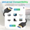 Duttek 8K HDMI HDMI Coiled 48Gbps HDMI Cable Ultra Thin HDMI Male to Male HDR Compatible 8K 60Hz Resolution Backwards Compatible 4K Ultra HD 1080p 3D
