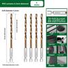 1-13mm Cobalt HSS Twist Drill Bit Straight Shank Hex Carbide Tip for Metal Stainless Steel Iron 304 Drilling