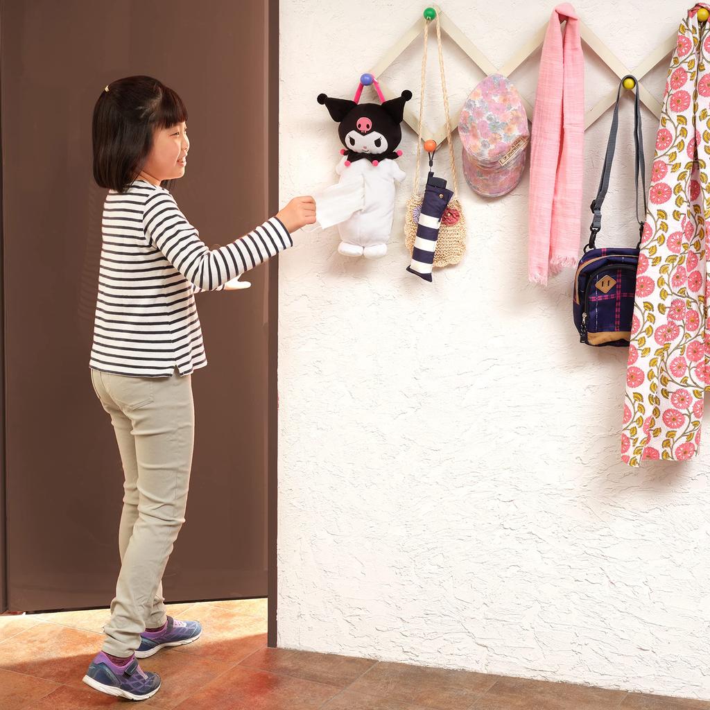 MORIPiLO Morishita Pocket Tissue My Fluffy Plush Character 4620651 Case, Hanging/Wall-Mounted/Car-Ready, Melody, Pink, Approx. 40cm, Material, Cover,