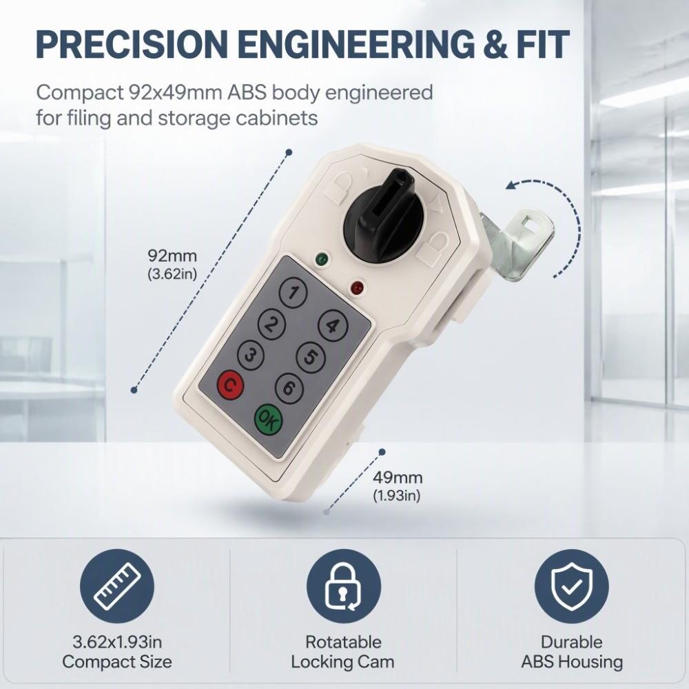 6 Digit Code Cabinet Coded Lock Metal Password Security Lock Durable Combination Cam Lock Cabinet