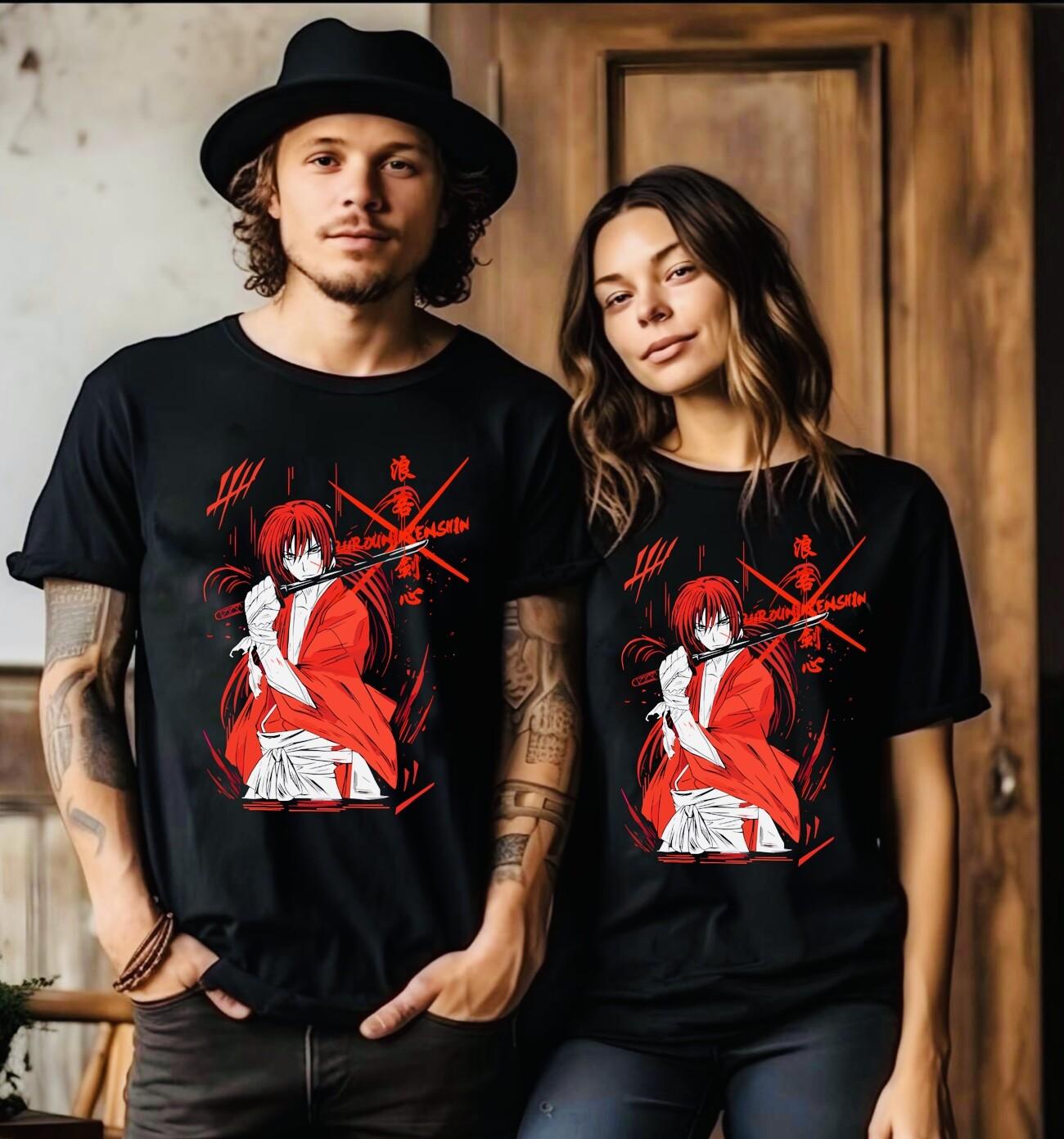 

Himura Kenshin Shirt,samurai x,anime,manga,geek,otaku,japan,gift,graphic tee 3XL