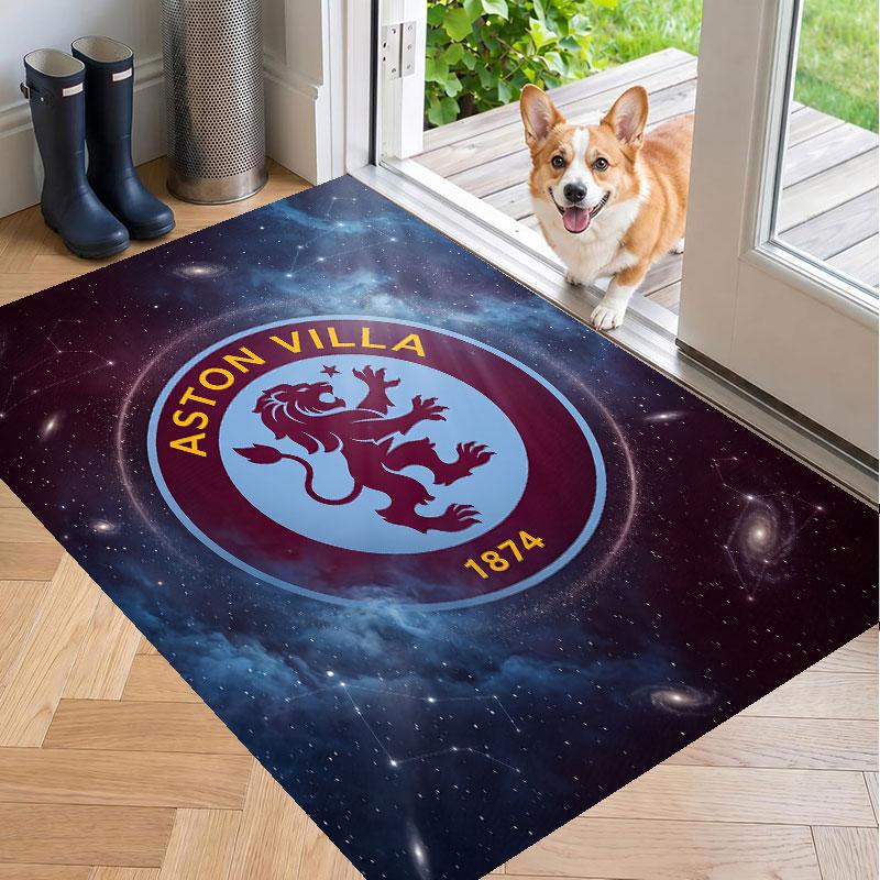 Soft Floor Carpet Aston Villa Football Pattern Area Rug Decorative Mat For Home Room Decoration