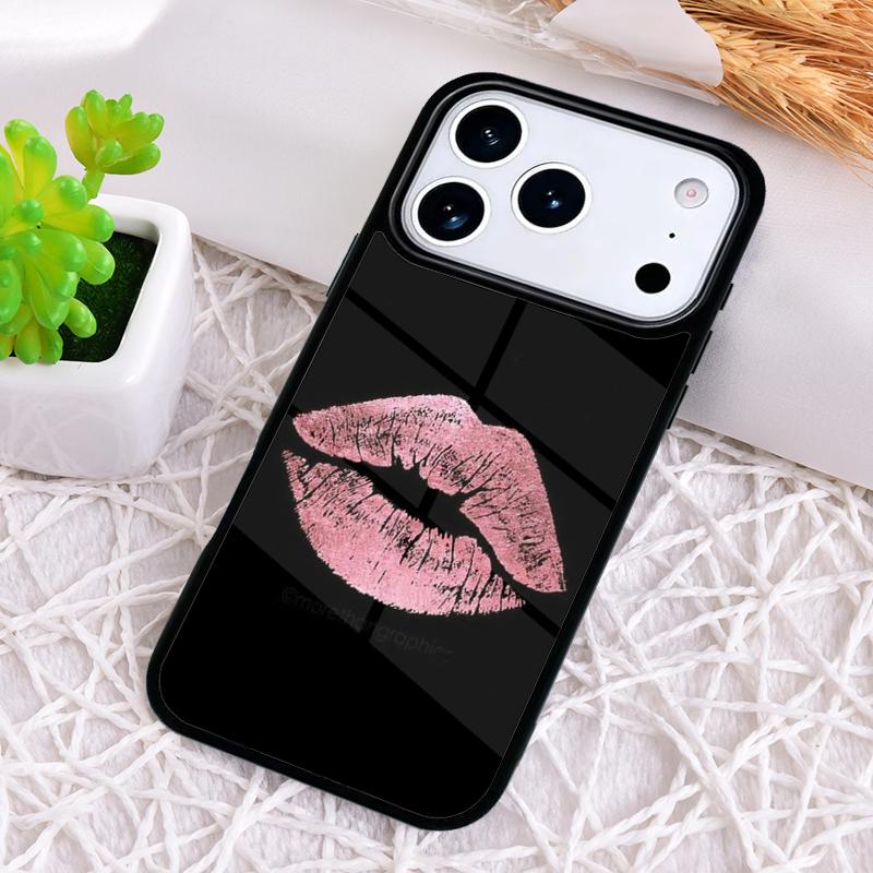 Kiss Me Red Lip Fundas Phone Case for iPhone 17 Air 16 15 11 12 14 13 Pro Max Shockproof Cover