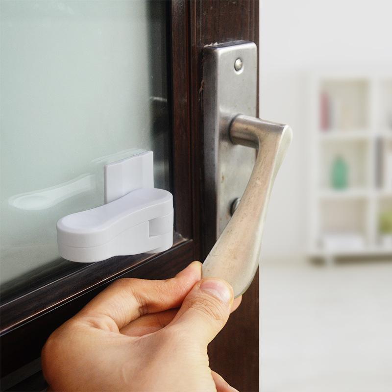 Self-adhesive Kids Door Handle Safety Lock Anti-turn Lever Lock Prevent Children Opening Door Home Childproof Protector