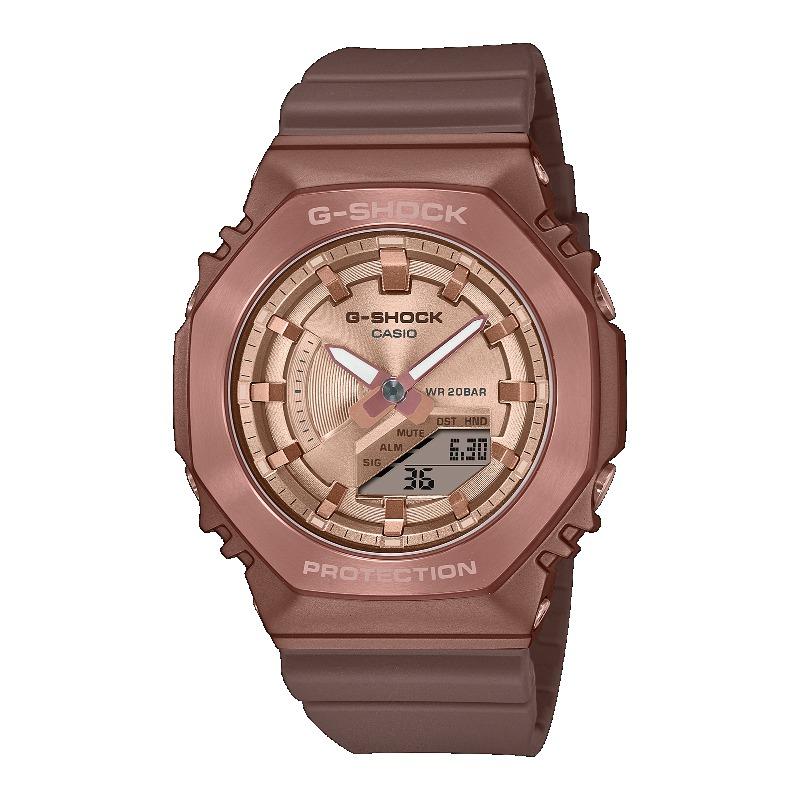 

Casio G-SHOCK Men s Stainless Steel 200M Water Resistant Analog Shock Resistant Quartz Watch GM-S2100BR-5A коричневый