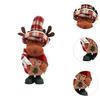 Plush Doll Stuffed Christmas Figurine Gift Xmas Standing Figurine Home Decoration for Holiday Bedroom Fireplace Office Decor