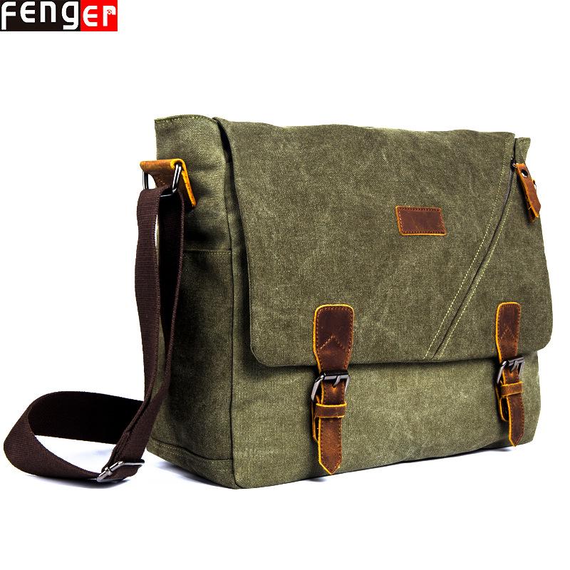 Canvas Crossbody Unisex Travel Tote & Messenger Bag