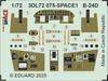 Eduard 1/72 Space B-24D Interior 3D Decal with Etching Parts Set (for Airfix) Plastic Model Decal EDU3DL72075 (Airplane)