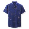Men's Summer Floral Ice Silk Half-Sleeve Non-Iron Shirt