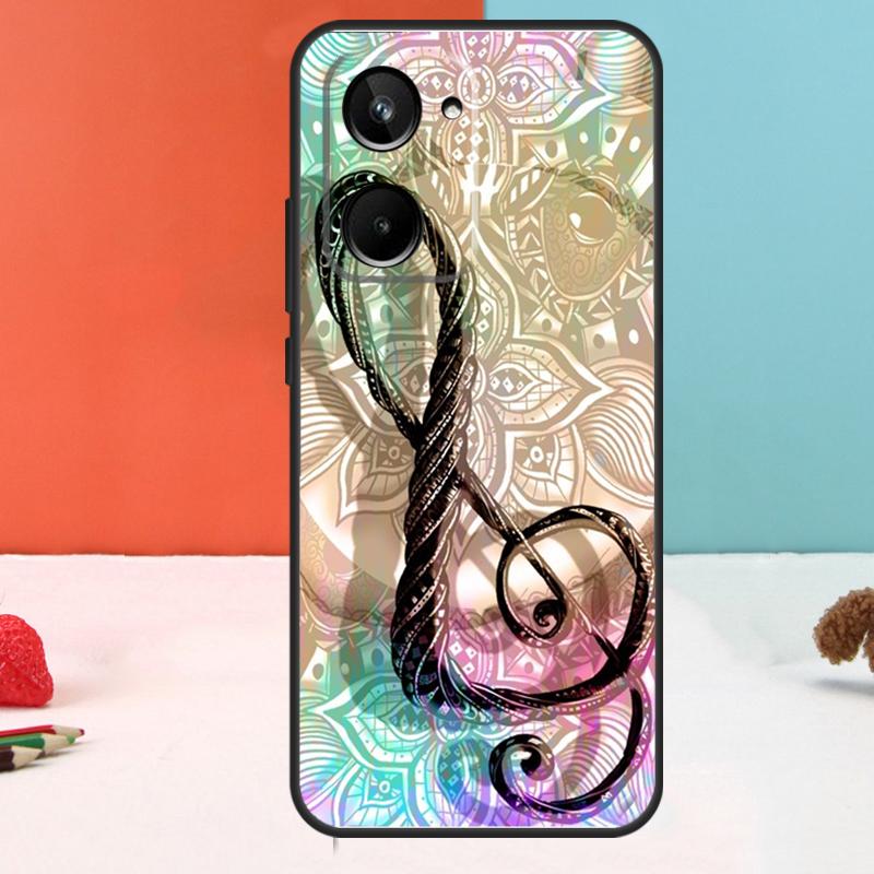 Music Note Musical Treble Clef For Realme 15 14 10 11 12 13 Pro Plus C67 C65 C63 C61 C35 C55 C53 C51 C71 C75 GT7 Pro Case