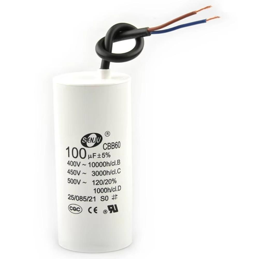 Capacitor de Partida para Motor 450V Capacitor Redondo para Bomba d'Água Capacitor Confiável para Máquina de Lavar