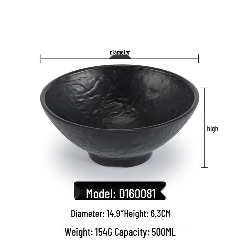 

Minimalist Black Melamine Bowl