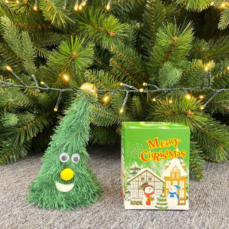 6-Inch Light-Up Shaking Santa Hat with Bell - Electric Christmas Tree Toy