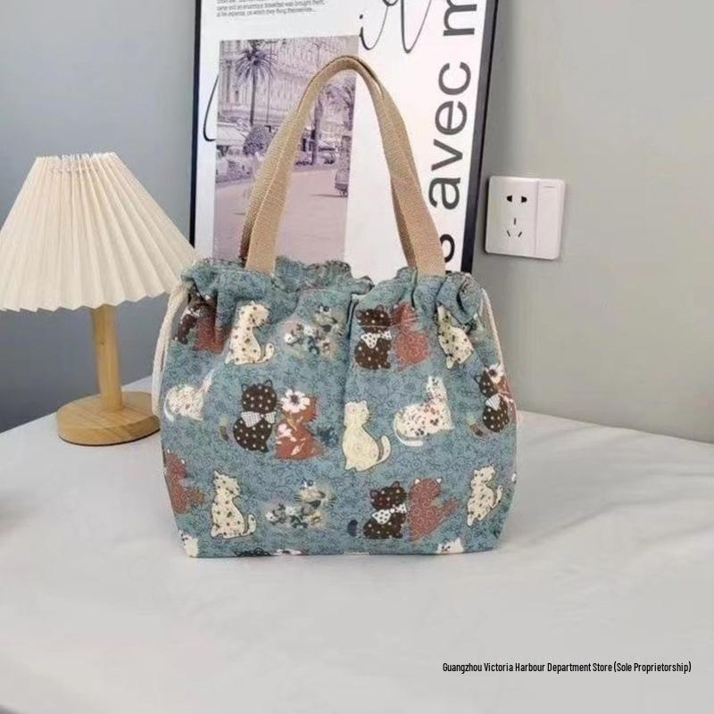 Damen 2022 Vielseitige Canvas-Tasche: Leichte Handtasche & Lunchtasche für Büro & Ausflüge.