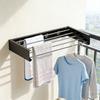 Carbon Steel Invisible Clothes Drying Rack 5 Rods 60CM Hidden Drying Rack Heavy-Duty Space Saving Clothesline Pole Hanger