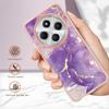 For Xiaomi Redmi 14R 5G/Xiaomi Poco C75 4G/Xiaomi Redmi 14C 4G TPU Case with IMD Marble Pattern Electroplated Back Cover