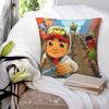 Subway Surfers Game Jake Pillow Cover Cushion Cover Soft Graphic Pillow Case Vintage Pillowcases For Sofa Home Decoration