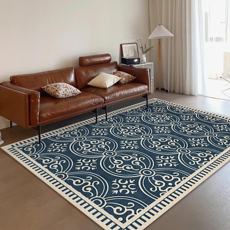 Einfacher Teppich für Wohnzimmer, Sofa, Couchtisch, Schlafzimmer, pflegeleicht, Bettvorleger