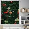 Cartoon Santa Claus Pattern Tapestry Home Bedroom Living Room Wall Decoration Christmas Theme Tapestry