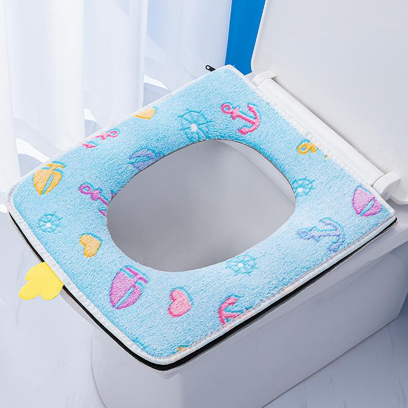 Toilet cover Four seasons toilet cushion zipper Winter toilet cover Toilet cushion